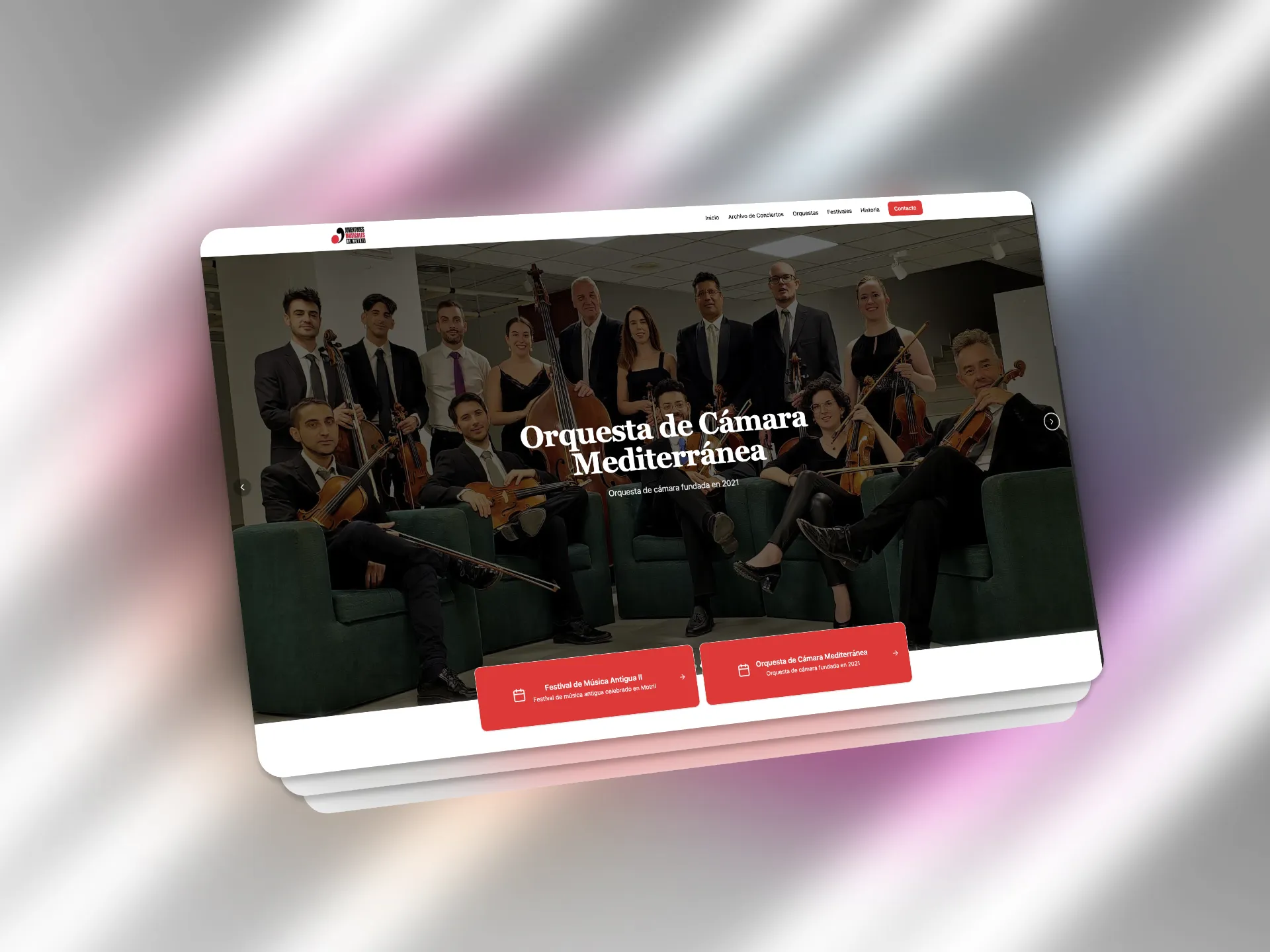 sitio web desarrollado por Webgres para Juventudes Musicales